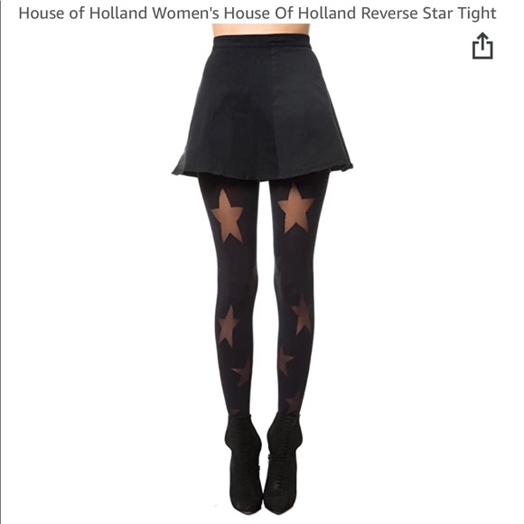 House of Holland Reverse Star Tights - Picture 3 of 6